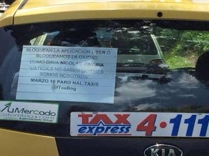 The Colombian taxi union have convened a national strike for next Monday, to reject Uber operations in the country. (<a href="https://twitter.com/JAVIERBARRERAA/status/576193783865409536" target="_blank">@JavierBarreraA</a>)