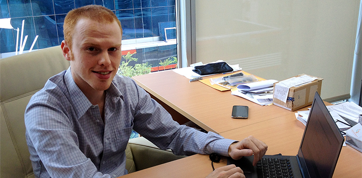 Ira Miller, in the Coinapult headquarters in Punta Pacífica, Panama City.