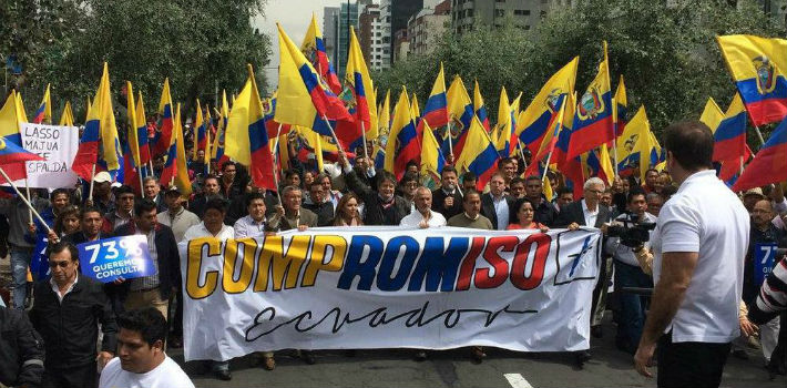 Compromiso Ecuador is committed to preventing the indefinite reelection of President Rafael Correa. (La Hora)