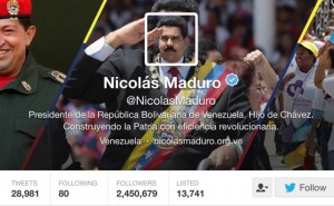 Maduro ranks as the third world's most retweeted public figure, after Pope Francis and the King of Saudi Arabia. (PanAm Post)