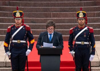 El presidente de Argentina, Javier Milei, encabeza el 176° aniversario del paso a la inmortalidad del General San Martín (X/Oficina del Presidente)