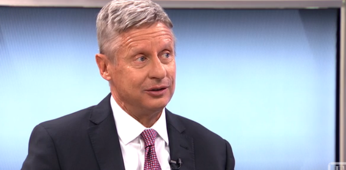 Candidate Gary Johnson claims a war of reducing the government’s power over citizens is by lowering taxes (Fortune)