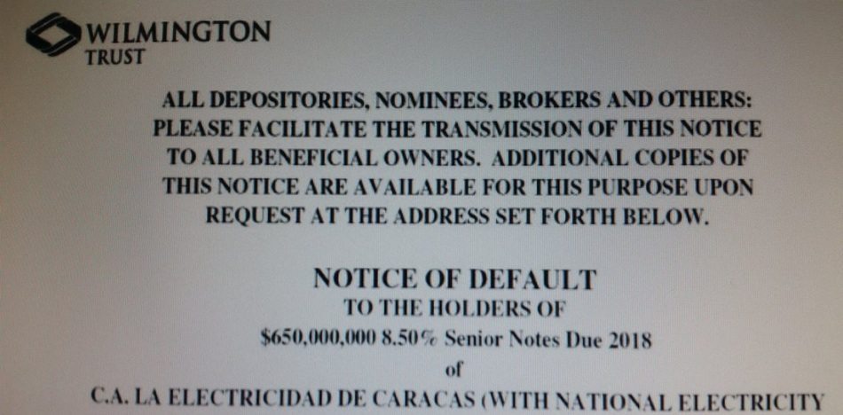 Venezuela cae en default
