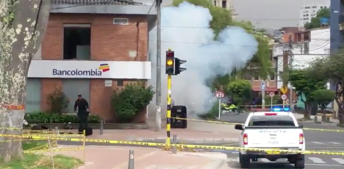 Bogotá: hallan dos explosivos cerca de sucursales bancarias
