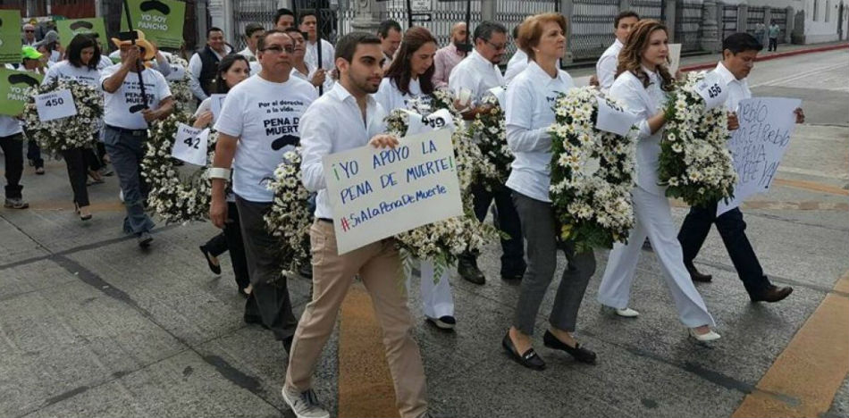 Guatemaltecos marcharon por la reactivación de la pena de muerte